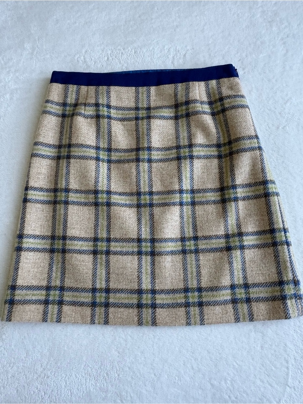 Boden British Tweed by MOON Plaid Wool Lined Mini Skirt - Size 6
